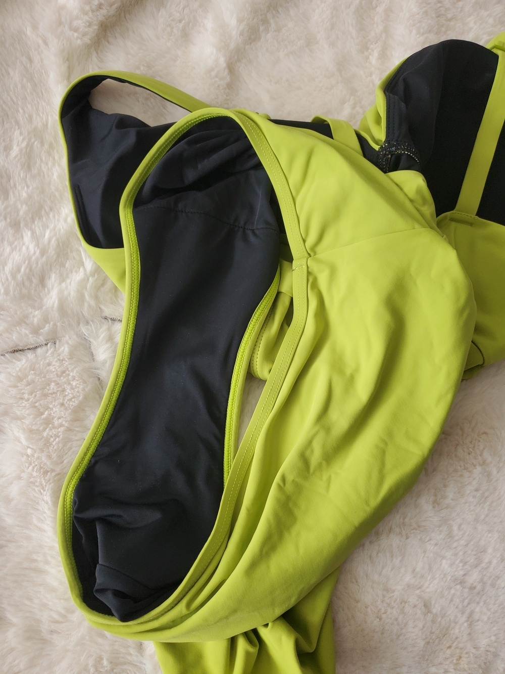 knix V-Neck Leakproof Chartreuse One-Piece Swimsuit XL - Picture 9 of 10